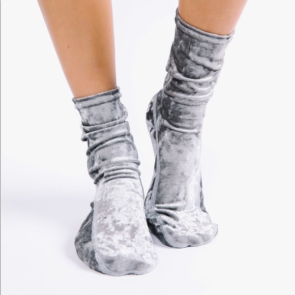 Free People Accessories - Free People Colorblock Velor Socks
